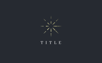 Luxury Delicate Sun Ray Spark Gold Logo