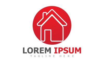 Symbole de la maison et de la maison Logo Vector V11