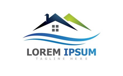 Symbole de la maison et de la maison Logo Vector V1