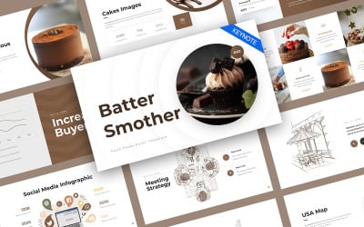 Batter Smother Cakes Food Keynote Template