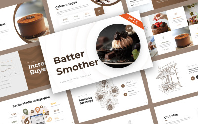 Pastella Soffocare Torte Cibo I pattern delle presentazioni del PowerPoint