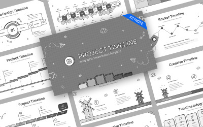 Шаблон Doodle Keynote Timeline
