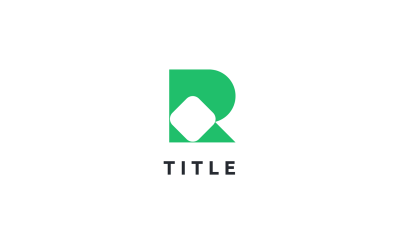 Ampio logo con monogramma piatto verde vibrante R