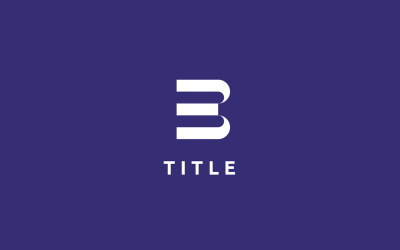 Ampio logo vibrante con monogramma piatto B3