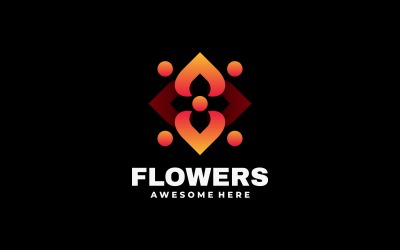 Logo-Design mit Blumenverlauf