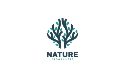 Natur-einfacher Maskottchen-Logo-Stil