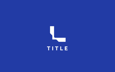 Spacieux logo monogramme bleu vibrant L