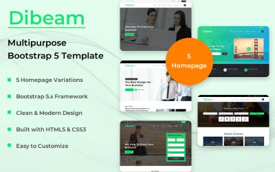 Dibeam - Mehrzweck-Bootstrap 5-HTML-Vorlage