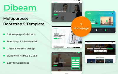 Dibeam - Multipurpose Bootstrap 5 HTML šablona