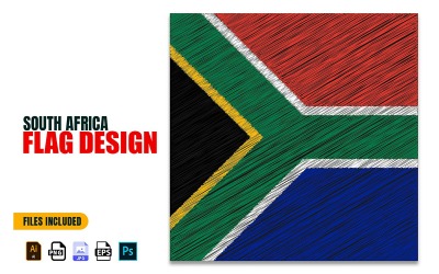 27. dubna Den nezávislosti Jižní Afriky Ilustrace designu vlajky