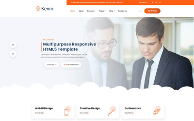 Kevin - IT 解决方案和服务 HTML5 响应模板