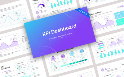 KPI Dashboard Gradient Keynote Template