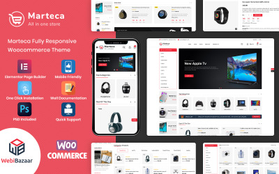 Marteca - багатоцільова адаптивна тема WooCommerce