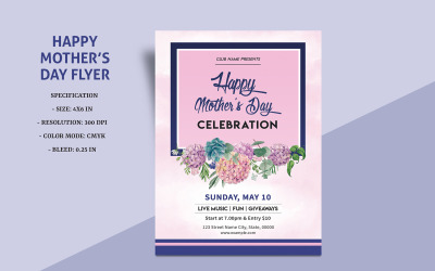 Mother&#039;s Day Invitation Flyer Corporate Identity Template