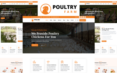 Poultryfarm - Modello HTML5 di Poultry Farm