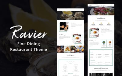 Ravier — тема WordPress для элегантного ресторана