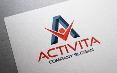 Activita-Logo-Vorlage - Buchstabe A-Logo-Vorlage