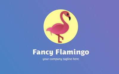 Flamingo barevné přechodové logo šablona