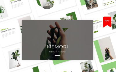 Memori Minimal Sjablonen PowerPoint presentatie