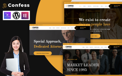 Confess - Lawyer Attorney and Law Firm WordPress Elementor Theme