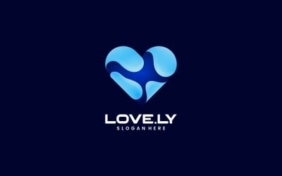 Love Color Gradient Logo Style