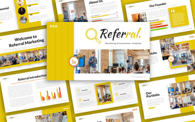 Modello di presentazione PowerPoint multiuso di marketing di riferimento