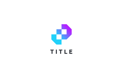 Logo Fintech di tecnologia di dati astratti spazioso edgy