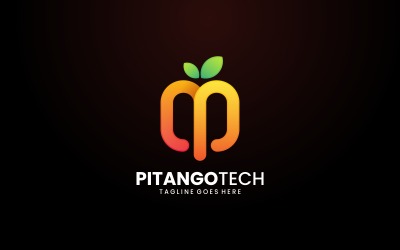 Bokstaven P Mango Gradient Logotyp