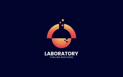 Design de logotipo de gradiente de laboratório