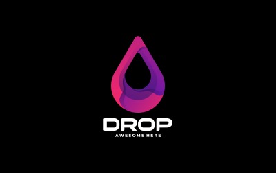 Design del logo a gradiente di goccia