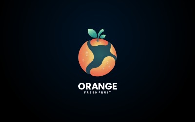 Design del logo sfumato di colore arancione