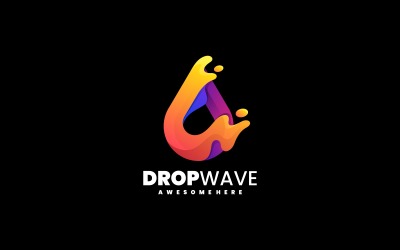 Drop Wave Gradient Colorful Logo