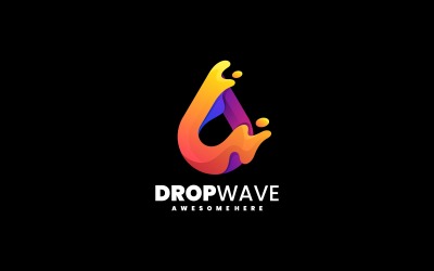 Drop Wave Gradient färgglad logotyp