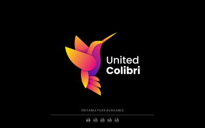 Gradientowe kolorowe logo Colibri