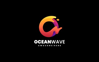 Letter O Wave Gradient Colorful Logo