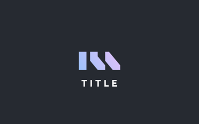 Logo del monogramma minimal Edgy M Tech Shade