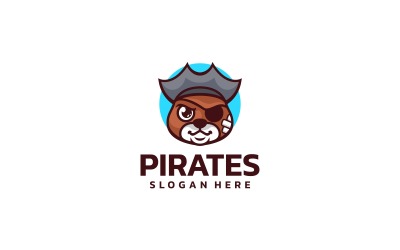 Logo kreskówka maskotka piratów