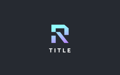 Minimal Sinirli R Gölgelendirme Teknolojisi Monogram Logosu