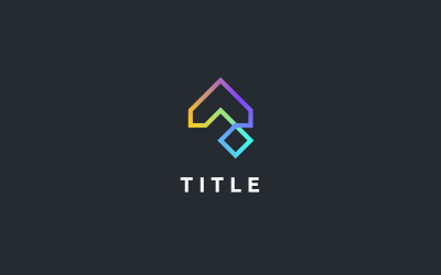 Minimales Edgy R Tech Shading Monogramm-Logo