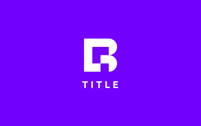 Minimalne logo z monogramem dostawy ze strzałką w kształcie litery B