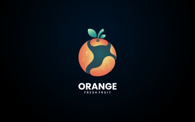 Orange färggradient logotypdesign