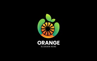 Orange färggradient logotypstil