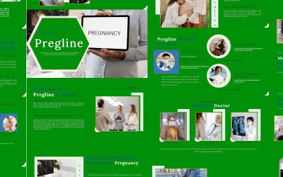 Pregline - медична бізнес-презентація шаблон PowerPoint
