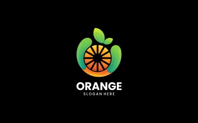 Stile del logo sfumato di colore arancione