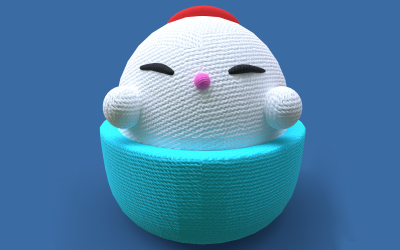 Collection de petits jouets en peluche Low-poly modèle 3D