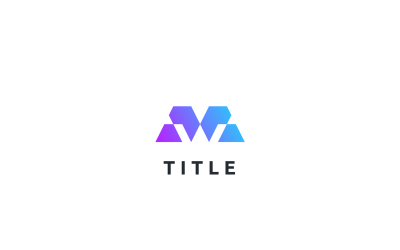 Logo Minimal Lite M Blue Purple Shade