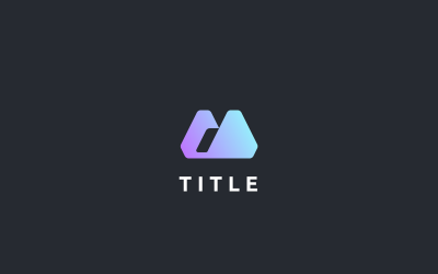 Logo Minimal Lite M w jednolitym fioletowym odcieniu