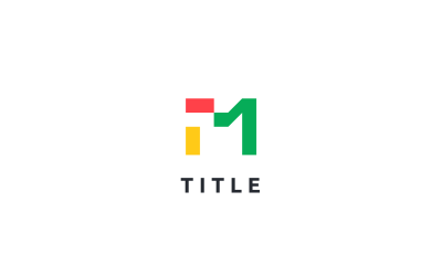 Minimal Lite M Flat Monogram Logo