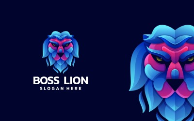 Gradientowe logo Boss Lion