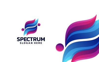 Modello di logo sfumato lettera S astratta